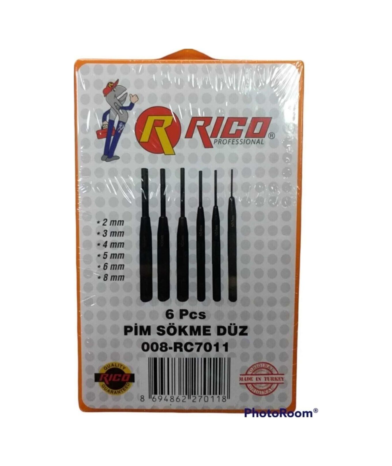 Rico 6 Parça Pim Sökme Düz Pim Çıkarma Seti Takımı