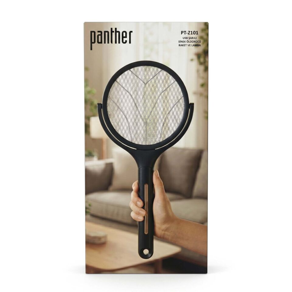Panther PT-Z101 USB Şarjlı Sinek Öldürücü Raket ve Lamba