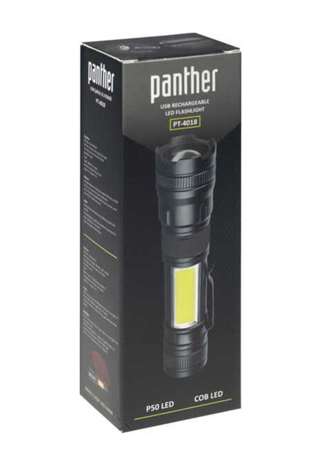 PANTHER ŞARJLI EL FENERİ PT-4018