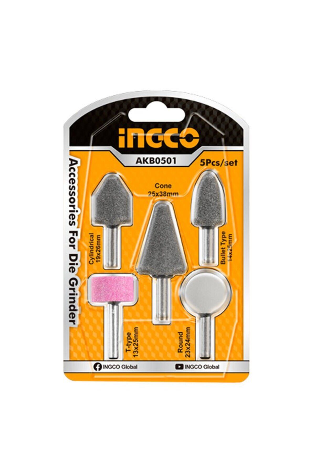 İNGCO GRAVÜR TAŞLAMA SETİ 5 Lİ AKB0501