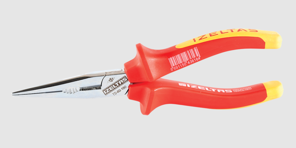 İzeltaş 3220 13 6180 1000V İzoleli Düz Uçlu Kargaburun 180 mm VDE