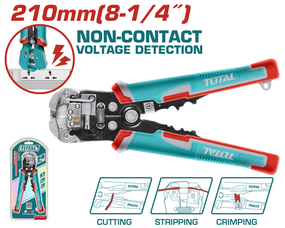 Total Voltaj Algılayıcılı Otomatik Kablo Soyma Tht152429