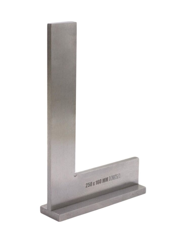 Gfb Şapkalı Gönye 250x160 mm DIN875/1 Çelik Gönye