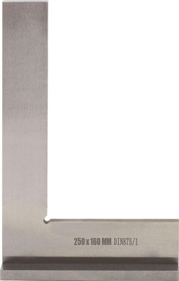 Gfb Şapkalı Gönye 250x160 mm DIN875/1 Çelik Gönye