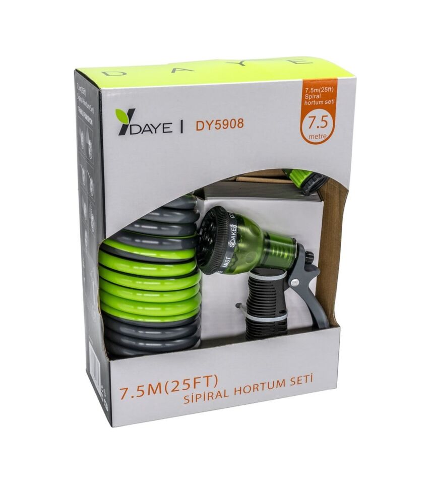 DAYE SPRİAL HORTUM SETİ 7.5 MT DY5908