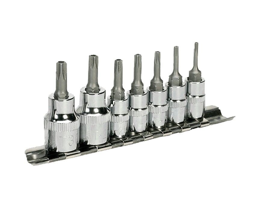 NT Tools NCSET14S 7 Parça 1/4'' CR-V Star Delikli Torx Lokma Seti