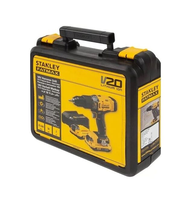 STANLEY AKÜLÜ DARBELİ MATKAP 18V SCD718D2K