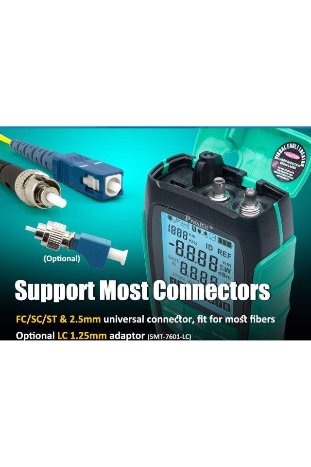 MT-7616 Fiber Optik Power Multimetre4 in 1 4 in 1, 30mW Output Self Calibration