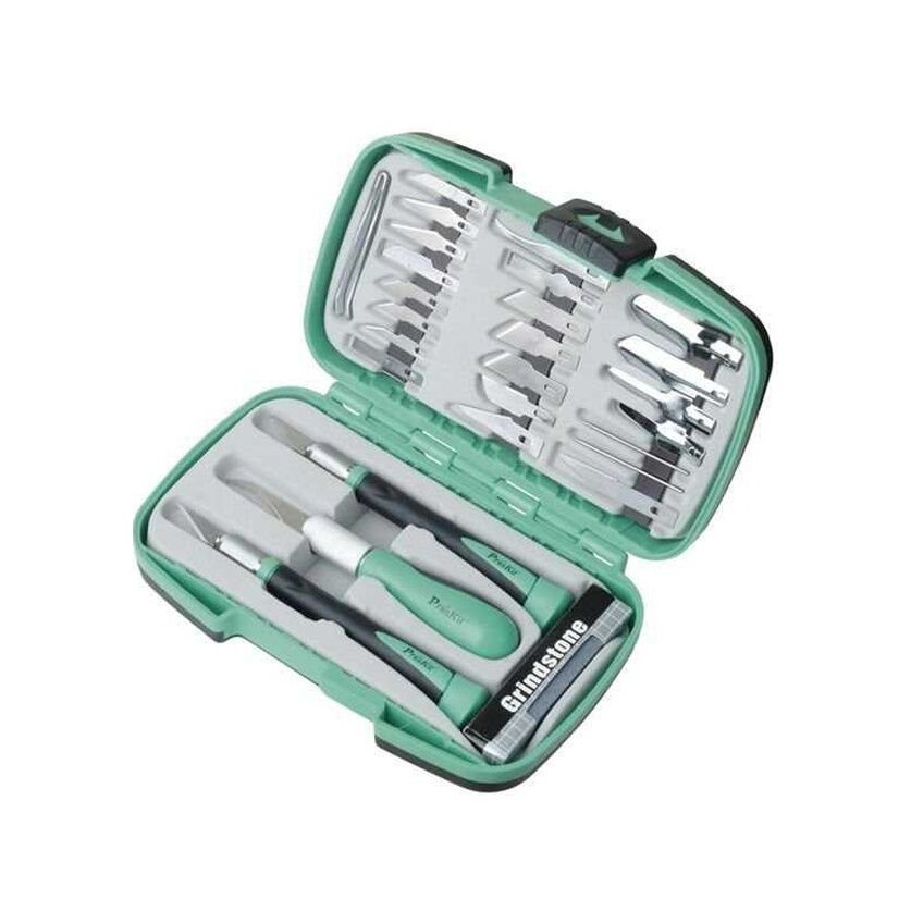 PD-395A 30 parça hassas neşter bıcagı seti 3 ad sap 19 ad sk5 oyma bıcagı 2 ad