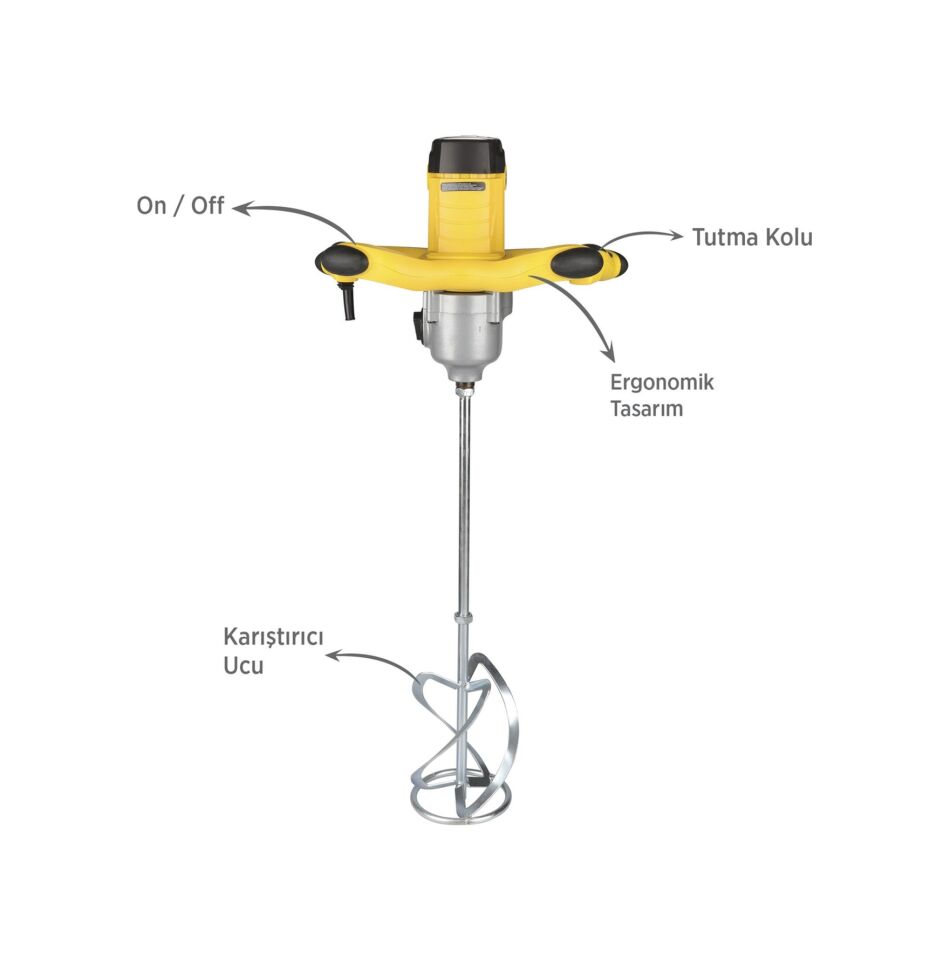 Rtrmax RTM396 Elektrikli Boya ve Harç Karıştırıcı 1800 W 140 mm