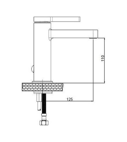 GPD GİLDO LAVABO BATARYASI SİYAH ROSE-GOLD-MLB165-S-R