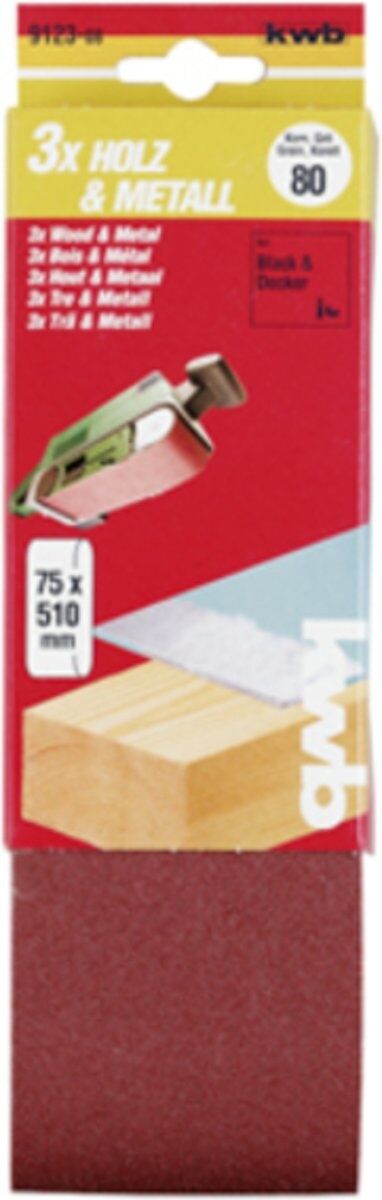 KWB 3Schl-Bänd Kor. 75x510 K 80 SB Tank Zımpara Kğt 75X510 80 kum  49912308