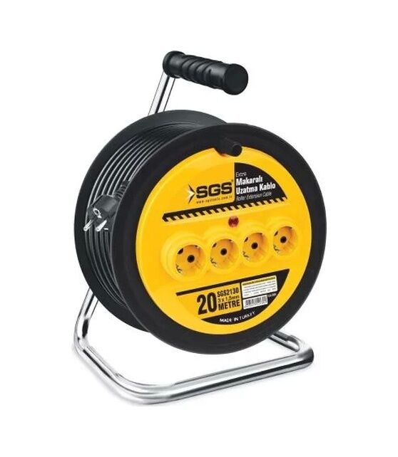 SGS Makaralı Elektrik Uzatma Kablosu 3x1.5 20mt