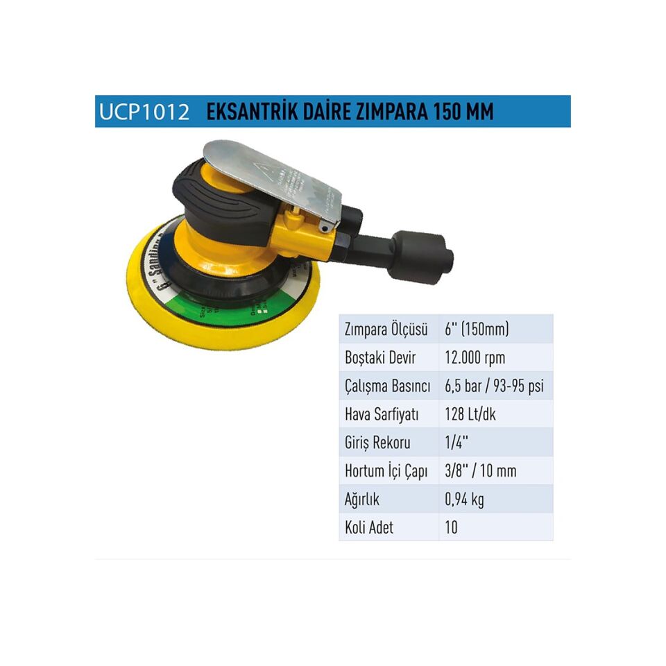 Unocap UCP1012 Eksantrik Daire Zımpara 150 MM
