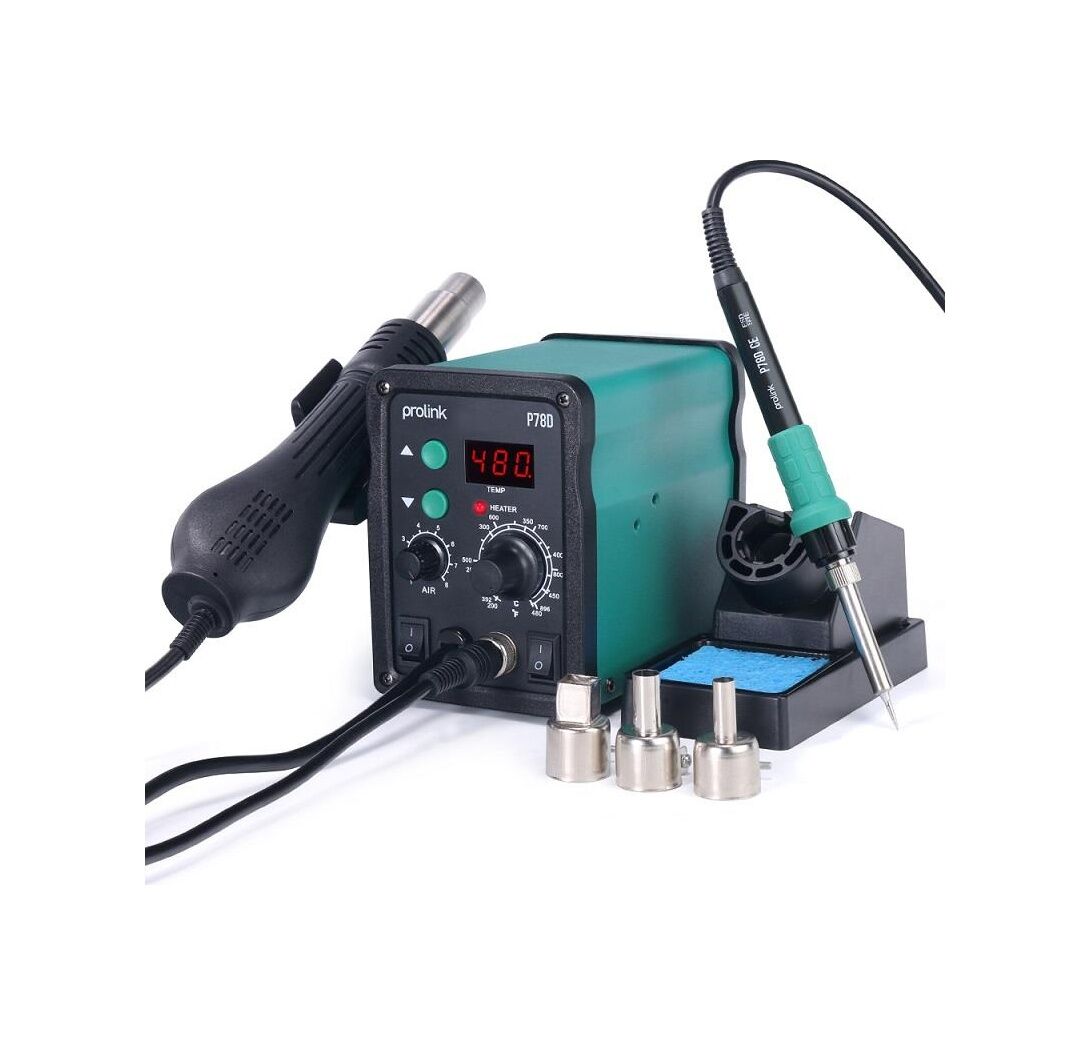 Prolink P78d Dijital Isı Ayarlı Hava Üfleme Ve Havya İstasyonu P-78 D 740w 878d