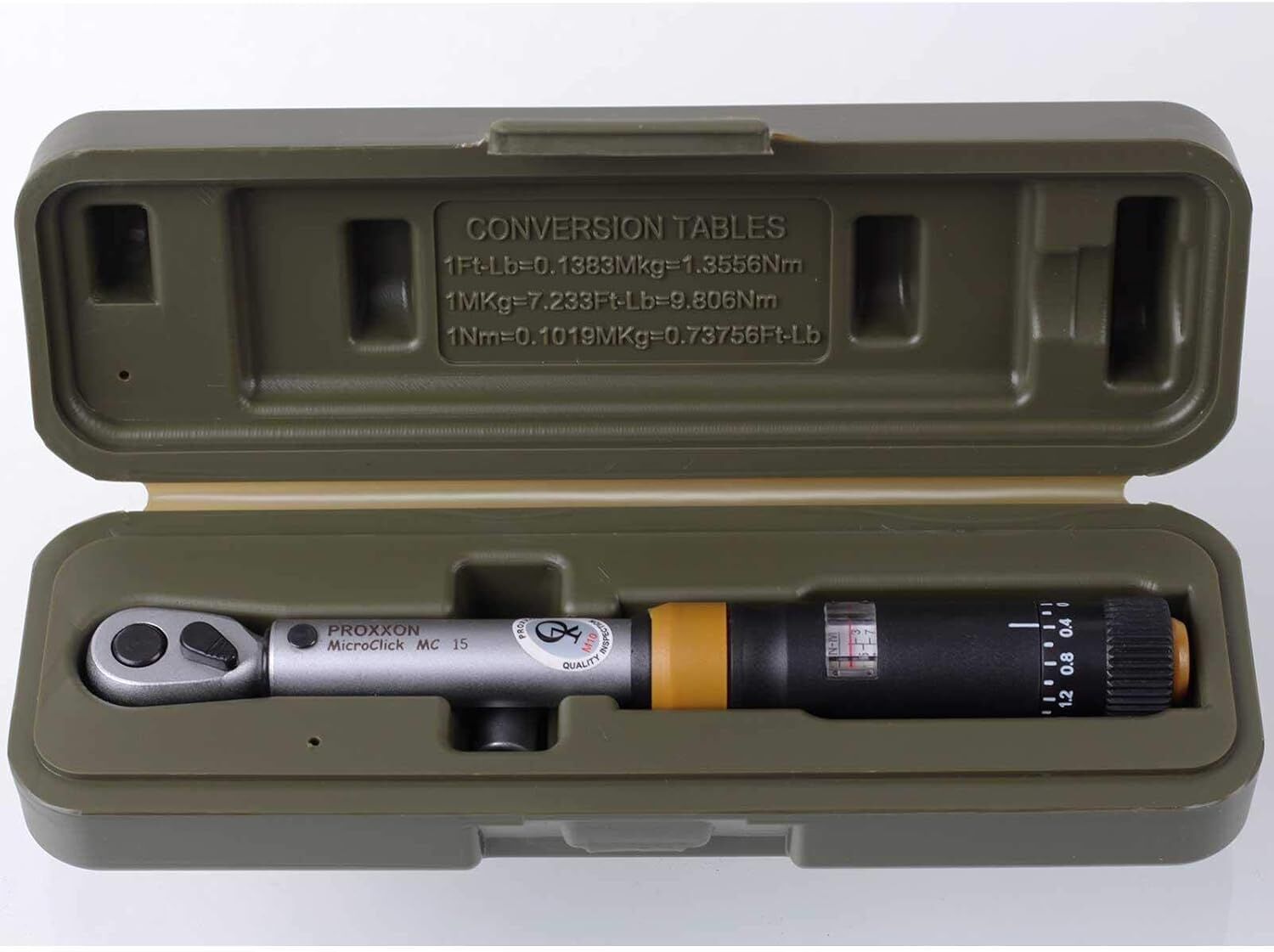 Proxxon 23345 MicroClick MC15 Tork Anahtarı 3 – 15 Nm 1/4'' (6,3 mm) – Saklama Çantalı