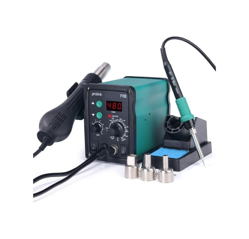 Prolink P78d Dijital Isı Ayarlı Hava Üfleme Ve Havya İstasyonu P-78 D 740w 878d