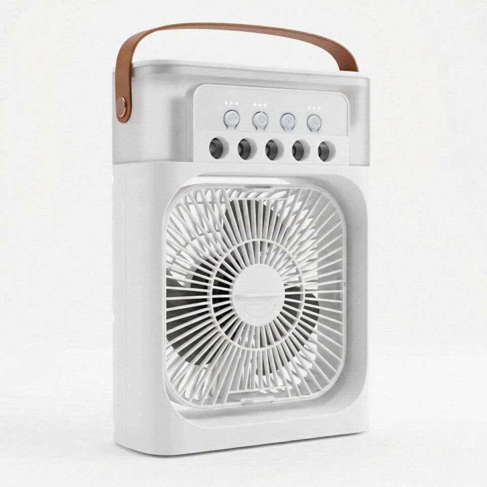 AVEC AV-F170 Su Spreyli USB Mini Fan 3 Kademe Hız Led Işıklı Masaüstü Klima Fan Nemlendirici Taşınabilir Soğutucu