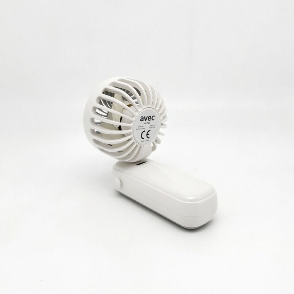 AVEC AV-F138 USB Mini Fan 3 Kademe Hız Katlanabilir Taşınabilir Masaüstü ve El Tipi Fan 4 Renk Karışık Şarjlı