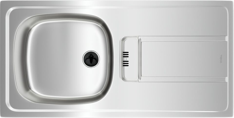 Teka Gravity 45 E- x n 1B 1D 1 Göz 1 Damlalıklı Paslanmaz Çelik Eviye - Mat Krom - 115120042