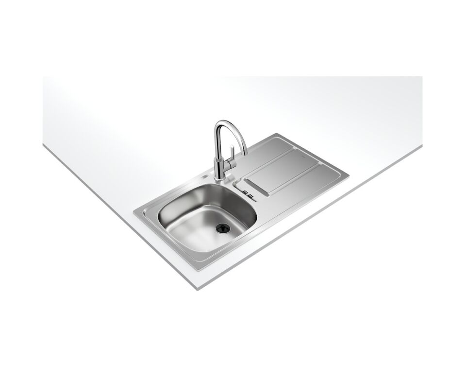 Teka Gravity 45 E- x n 1B 1D 1 Göz 1 Damlalıklı Paslanmaz Çelik Eviye - Mat Krom - 115120042