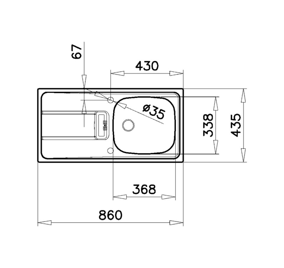 Teka Gravity 45 E- x n 1B 1D 1 Göz 1 Damlalıklı Paslanmaz Çelik Eviye - Mat Krom - 115120042