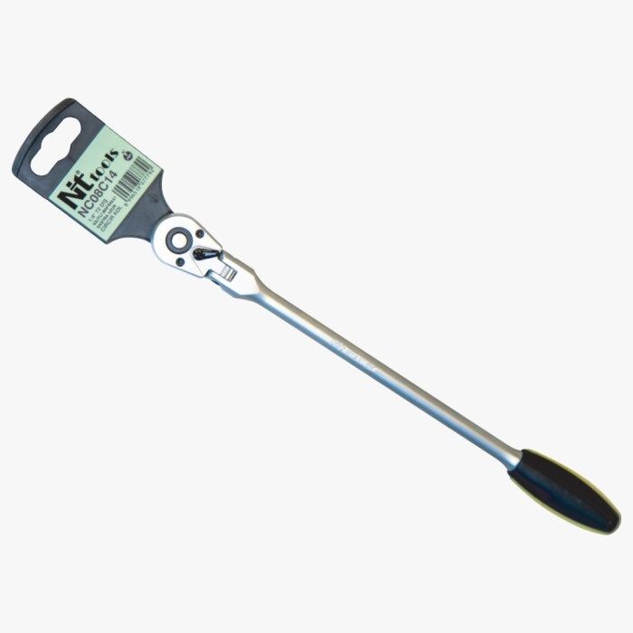 NT Cırcır Kolu 1/4'' 72 Dişli Kilitli Mafsallı Ekstra İnce Uzun Kol NC08C14
