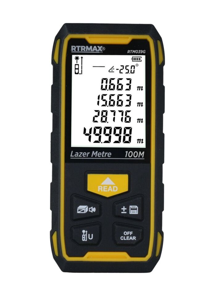 Rtm039g Şarjlı Lazer Mesafe Ölçer 100 Mt Yeşilrenk