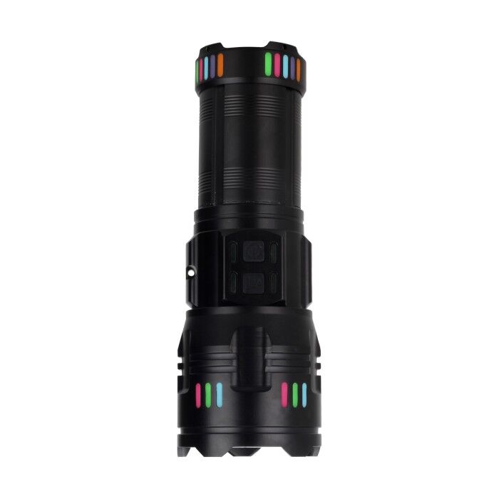 PANTHER PT-4117 USB Şarjlı El Feneri 50W 6000 Lumen Lazer & Led Zoom Dimmer Powerbank Tripod Uyumlu Renkli Lensler