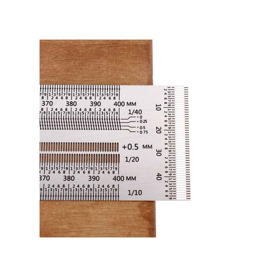 Rox Wood 0090 Hassas İşaretleme Şablon Paslanmaz T Cetvel 300 Mm