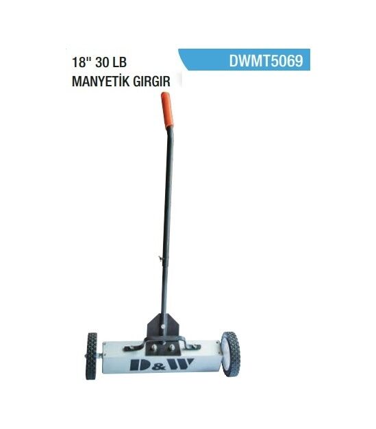 Dw Tekerli Metal Toplama 18'' 30 Lb Manyetik Mıknatıslı Gırgır
