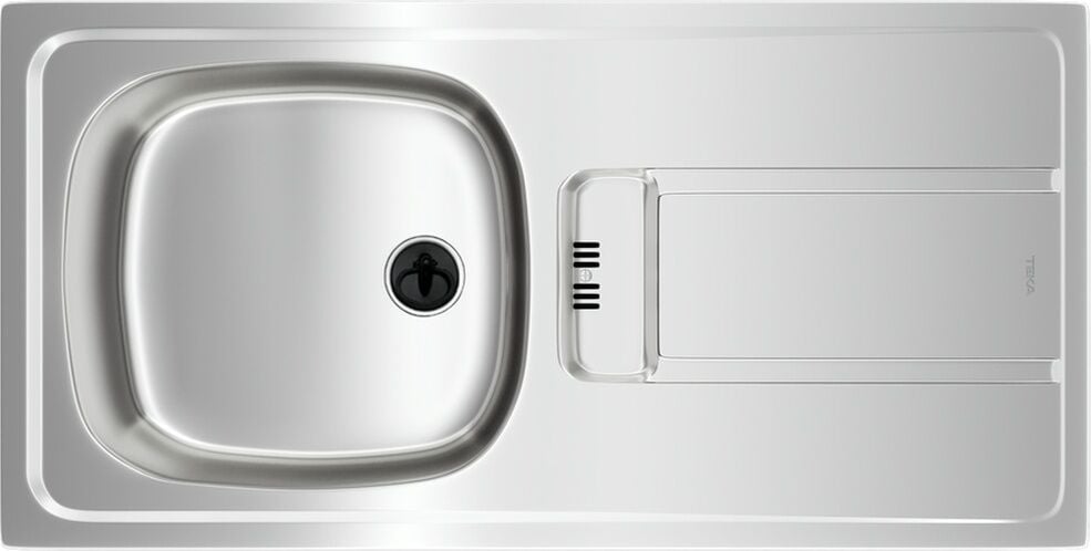 Teka Gravity 45 E- x n 1B 1D 1 Göz 1 Damlalıklı Paslanmaz Çelik Eviye - Mat Krom - 115120042