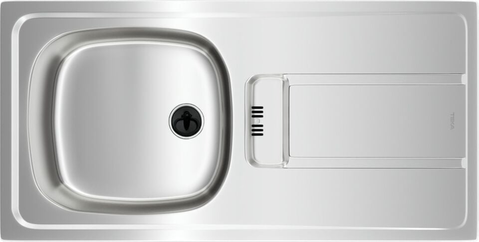 Teka Gravity 45 E- x n 1B 1D 1 Göz 1 Damlalıklı Paslanmaz Çelik Eviye - Mat Krom - 115120042