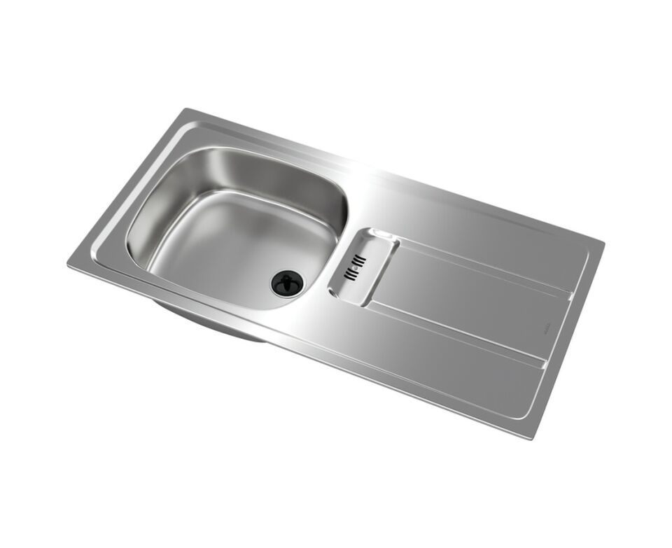 Teka Gravity 45 E- x n 1B 1D 1 Göz 1 Damlalıklı Paslanmaz Çelik Eviye - Mat Krom - 115120042