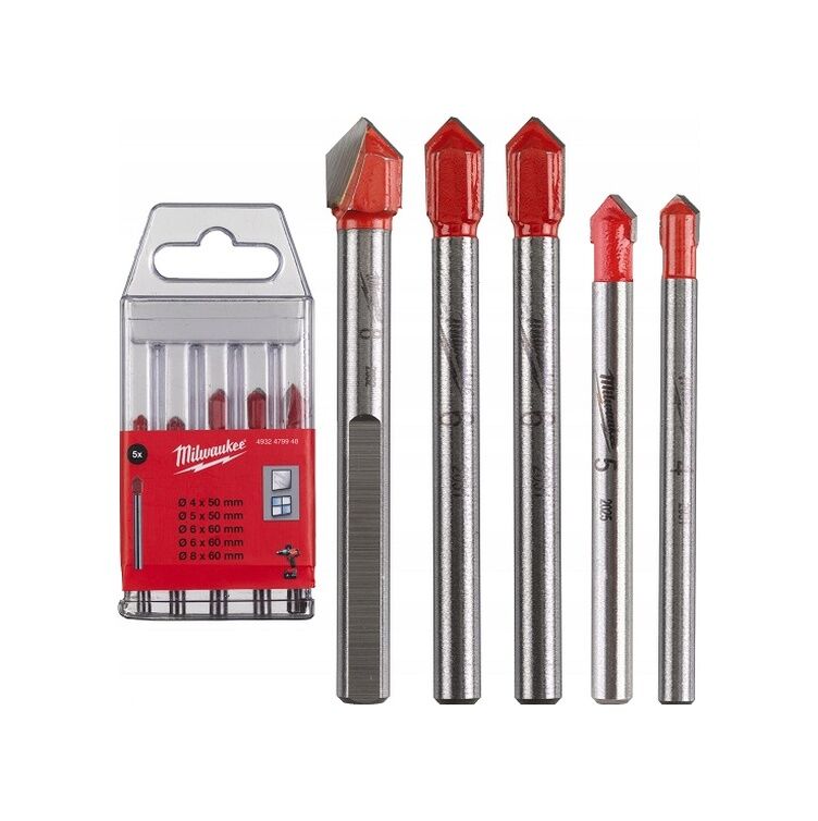 MİLWAUKE CAM SERAMİK MATKAP UCU 5 PARÇA T4932479948