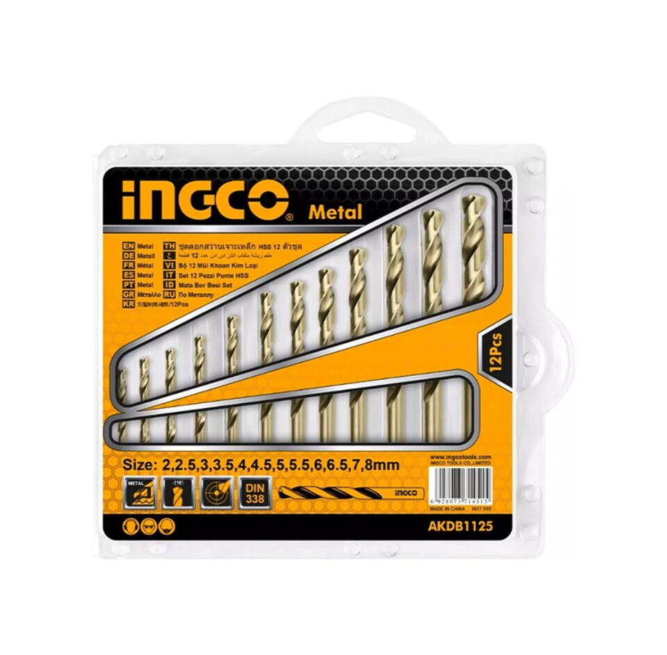 İNGCO MATKAP UC SETİ 12 Lİ AKDB1125