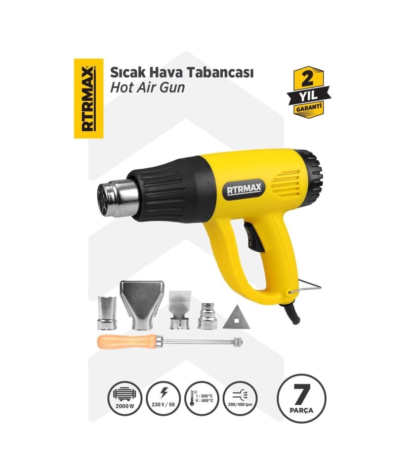 RTRMAX RTM303A Sıcak Hava Tabancası 2000 W