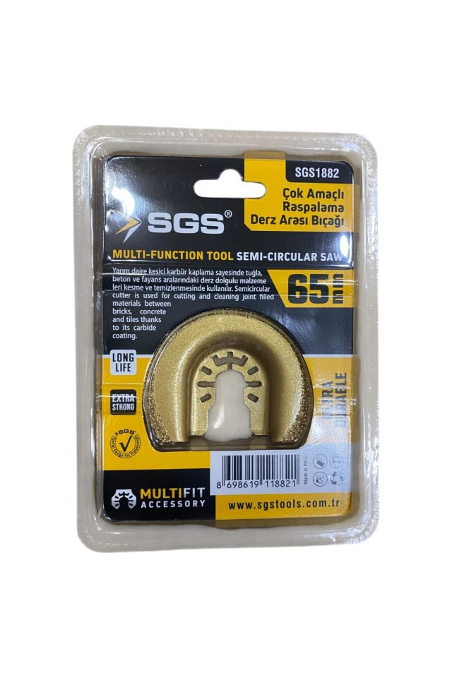 Sgs 1882 Multı-tools Kesici Ve Raspalama Derz Arası Temizleme Karbür 65mm