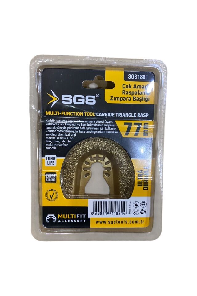 Sgs 1881 Multı-tools Kesici Ve Raspalama Zımpara Başlığı Karbür 77mm