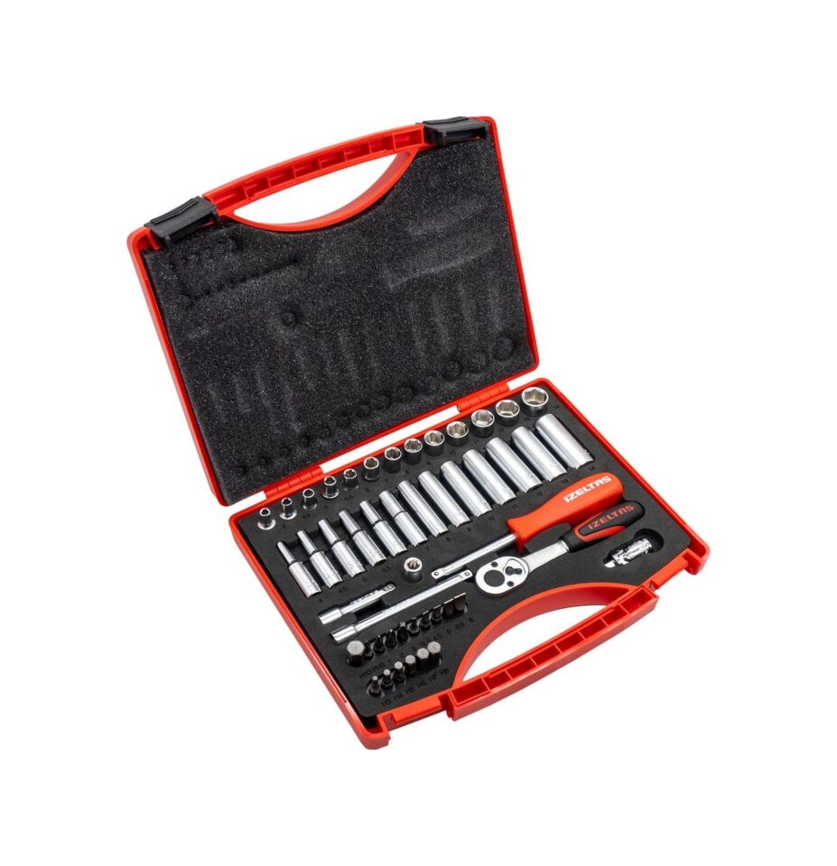 İZELTAŞ LOKMA TAKIMI 1/4 ANAHTAR VE BİTS SETİ 48 PARÇA