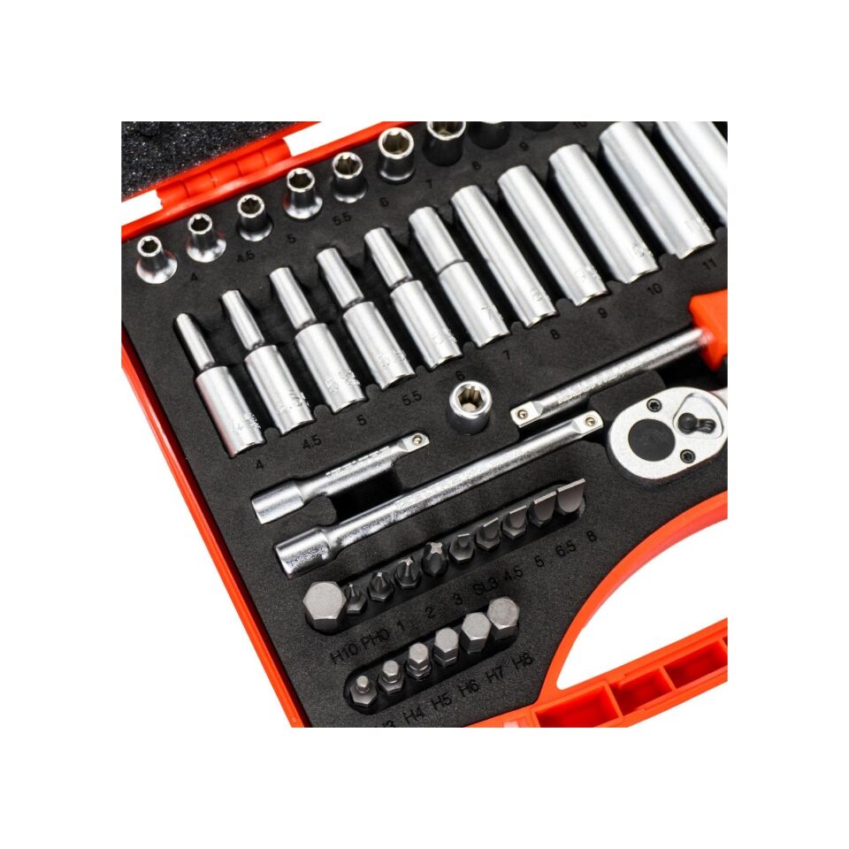 İZELTAŞ LOKMA TAKIMI 1/4 ANAHTAR VE BİTS SETİ 48 PARÇA