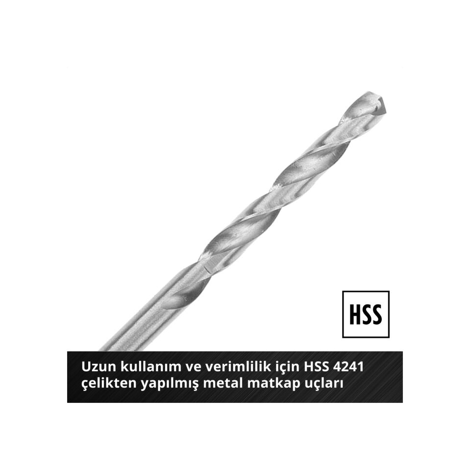 EINHELL S-CASE Metallbo.Kass. 10tlg LS Metal delme uç seti 10 parça