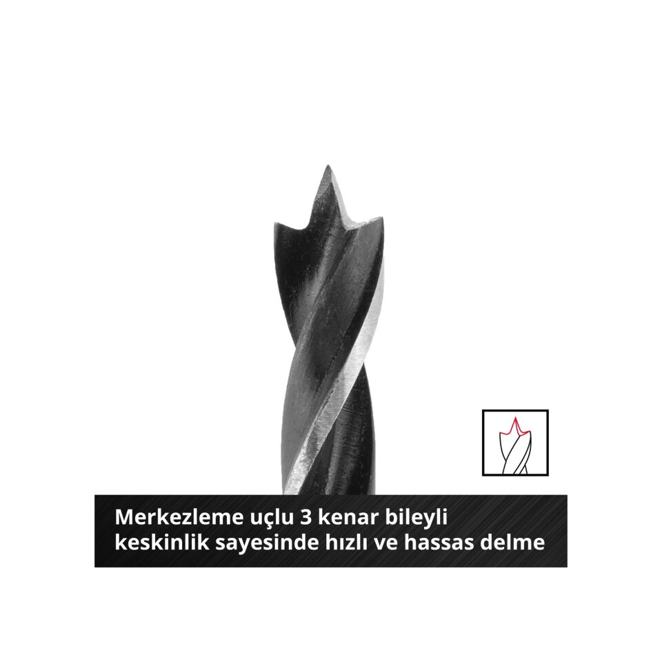 EINHELL S-CASE Holzbo.Kass. 10tlg LS Ahşap delme uç seti 10 parça