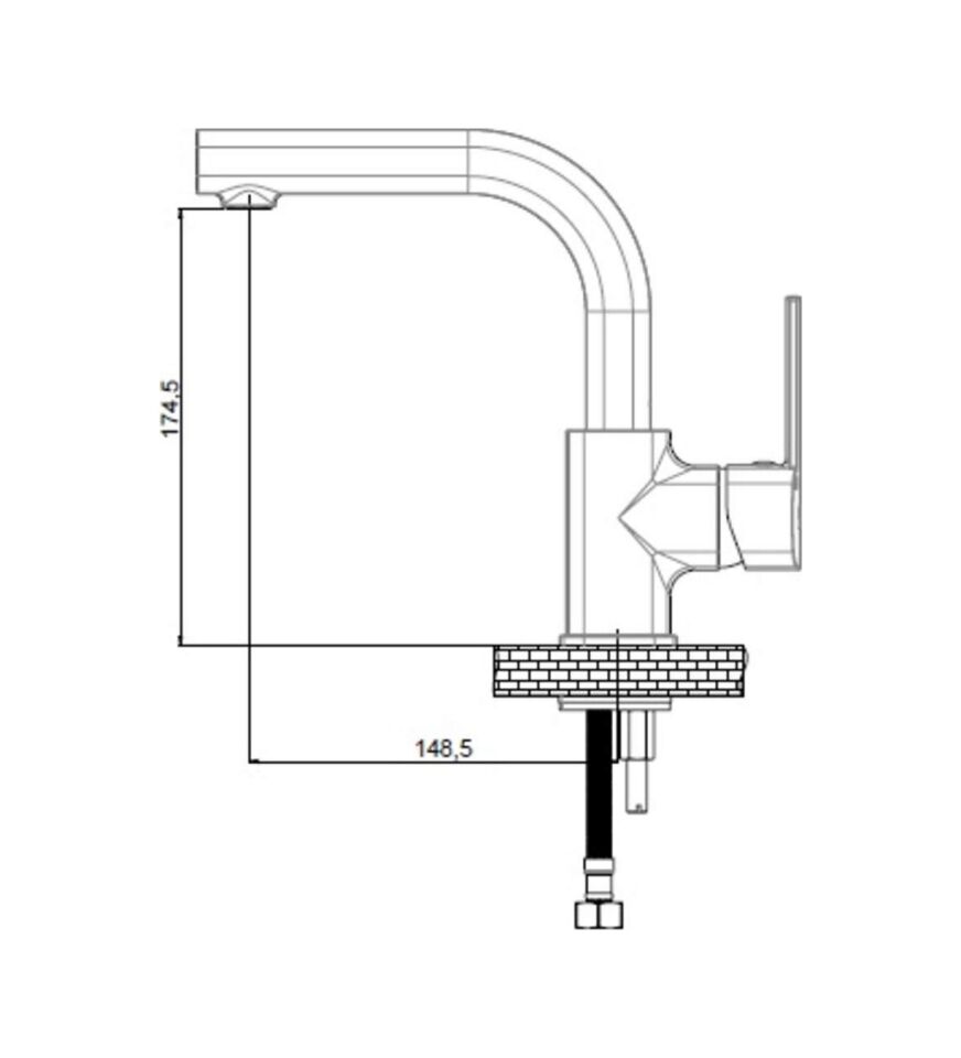 GPD PEDRA LAVABO BATARYASI SİYAH (MTL160-S)