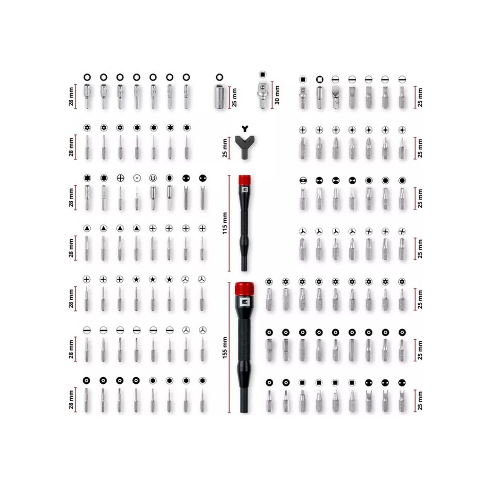EINHELL Präzisionsbit Set 114tlg Werkzeug Zubehör
