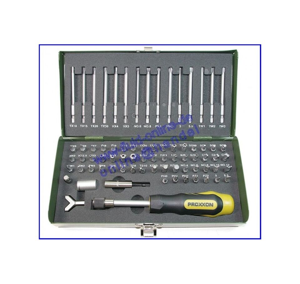 Proxxon 23107 1/4 ''tahrik İçin Emniyet Ve Özel Uç Seti. 75 Parça