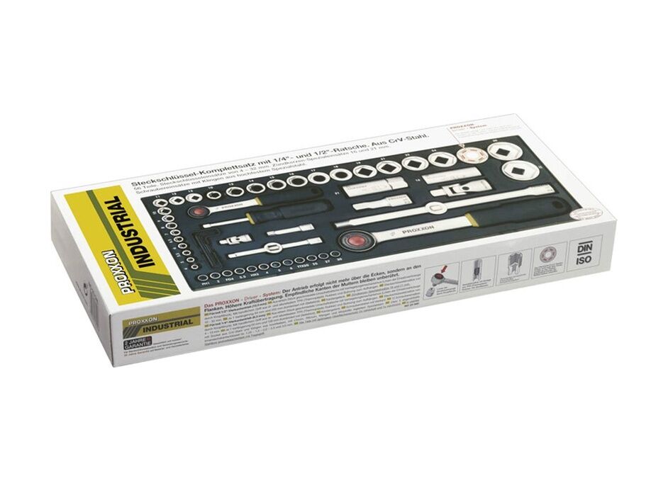 Proxxon 23040 1/4'' Ve 1/2'' 56 Parçalı Lokma Takımı