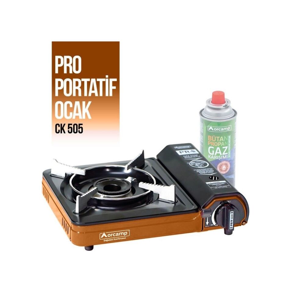 ORGAZ CK-505/TEKLİ PORTATİF OCAK KÖŞELİ TURUNCU