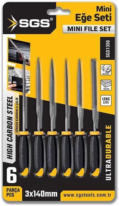 SGS Mini Eğe Seti 6 Parça 3x140 mm SGS1356