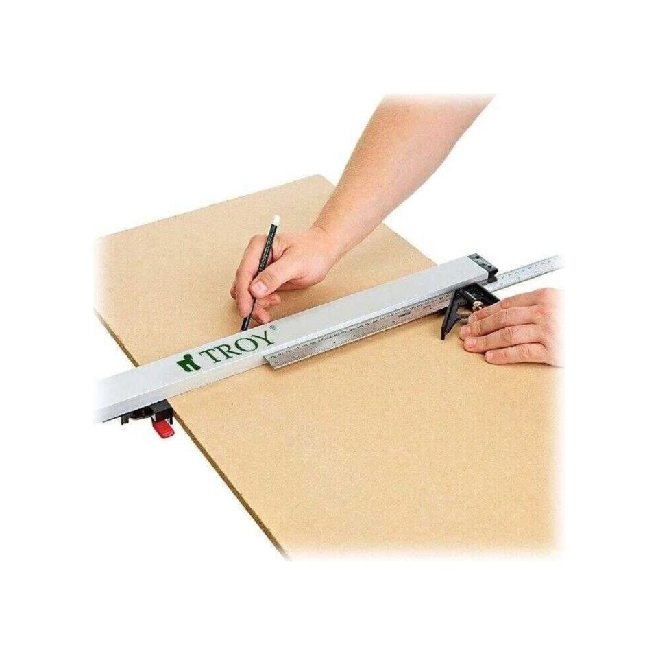 Troy 25007 Kıskaçlı Alüminyum Testere Kılavuzu, 122cm